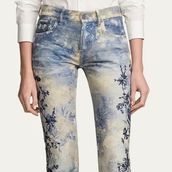 RALPH LAUREN COLLECTION RUNWAY 2024 EMBELLISHED STRAIGHT LEG JEANS SIZE US 28 - Picture 3 of 7